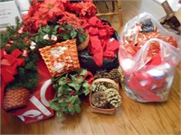 Large Lot of Bows and Decorations for Christmas