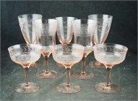 Pink Glass Stemware