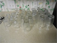 Clear Glass Cup Set of 30