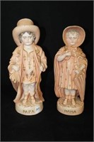Antique bisque Figures "Mama" & "Papa"
