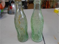 2 Glass Coke Bottles