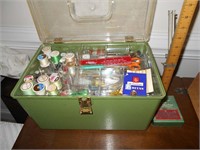 1 Sewing Box with Spoils and Supplies
