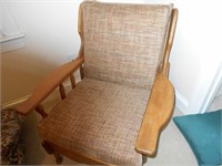 Wood Framed Chair with Cushions