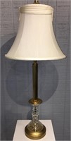 Brass And Crystal Table Lamp