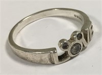 Sterling Silver Ring, Love