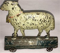 Early Sheep Tin Toy