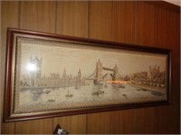 Framed Tapestry of London Bridge