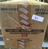 1991 Full Case Score Hockey Cards