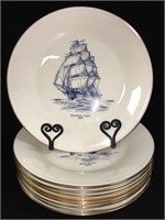 Set Of 9 Lenox Plates With Ship Scenes