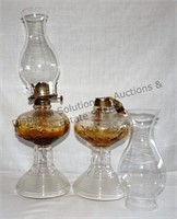 Glass Oil Lanterns X2