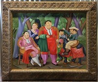 Large Oil On Canvas Signed Botero