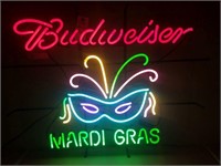 BUDWEISER MARDI GRAS NEON SIGN