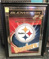 BUDWEISER STEELERS BEVELED MIRROR