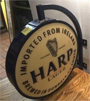 HARP LAGER DOUBLE SIDE PUB SIGN