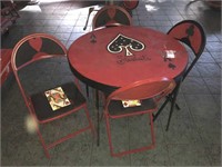 STARDUST FOLDING CARD TABLE/4 CHAIRS