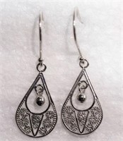 Sterling Silver Antique Design Earrings JC