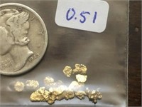 0.51 Grams Natural Alaskan Gold Nuggets