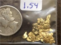 1.54 Grams Natural Alaskan Gold Nuggets