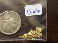 0.66 Grams Natural Alaskan Gold Nuggets