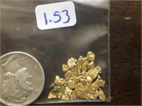 1.53 Grams Natural Alaskan Gold Nuggets