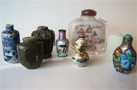 Collection of 8 assorted Chinese snuff bottles