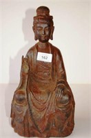 Unusual Chinese cast bronze seated Buddha,