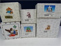 (6) Assorted Charming Tails Figurines in Boxes
