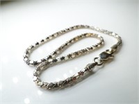 925 Silver Faceted Chain Anklet or Bracelet