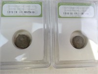 Pair of Roman Coins 330ad Slabbed