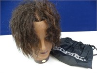 Hair Stylist Practice Doll Head in Bag