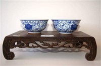Nicely carved wooden tea bowl stand,