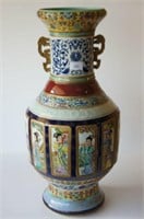 Large Chinese polychrome vase,