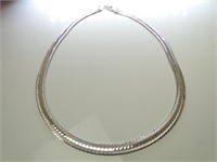 925 Silver Etched Necklace