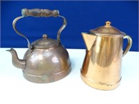 Copper Coffee Pot and Tea Kettle