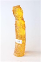 Yellow resin figure of Guanyin with