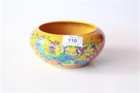 Yellow ground bowl decorated with