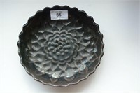 Chinese black glazed 'lotus' dish,