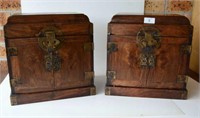 Pair Chinese Huanghuali book-matched table top