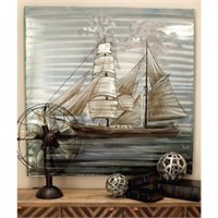 47 in. x 47 in. "Wooden Sails" Aluminum Wall Decor