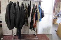 S- LEATHER JACKETS AND MORE ON RACK