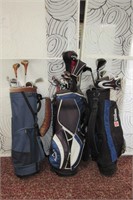 11- 3 SETS OF GOLF CLUBS WITH BAGS