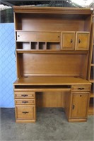 417- LARGE DESK WITH HUTCH