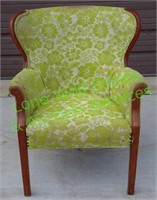 Vintage Lime Green Upholstered Chair