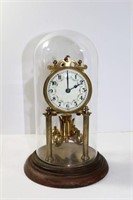 Brass Anniversary Clock with Glass Dome