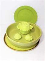 Green Ceramic Serving Items Includes