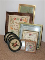 Cross Stitch and Embroidered Wall Decor