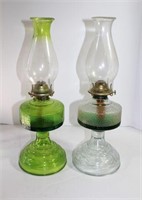 Early American Pressed Glass Oil Lamps