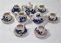 Stoneware Miniature Tea Set with