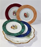 Set of Four Limoges Porcelain Plates