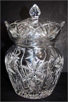 Crystal Cookie Jar 9 inches tall